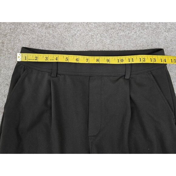 Halara Pleated High Waist Wide Leg Pull On Stretch Pants Size Medium Green EUC - Picture 8 of 10